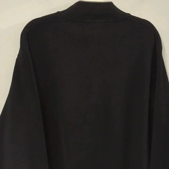 St Croix Seersucker Knit Quarter-zip Pullover Black size XXL‎ - Picture 7 of 10